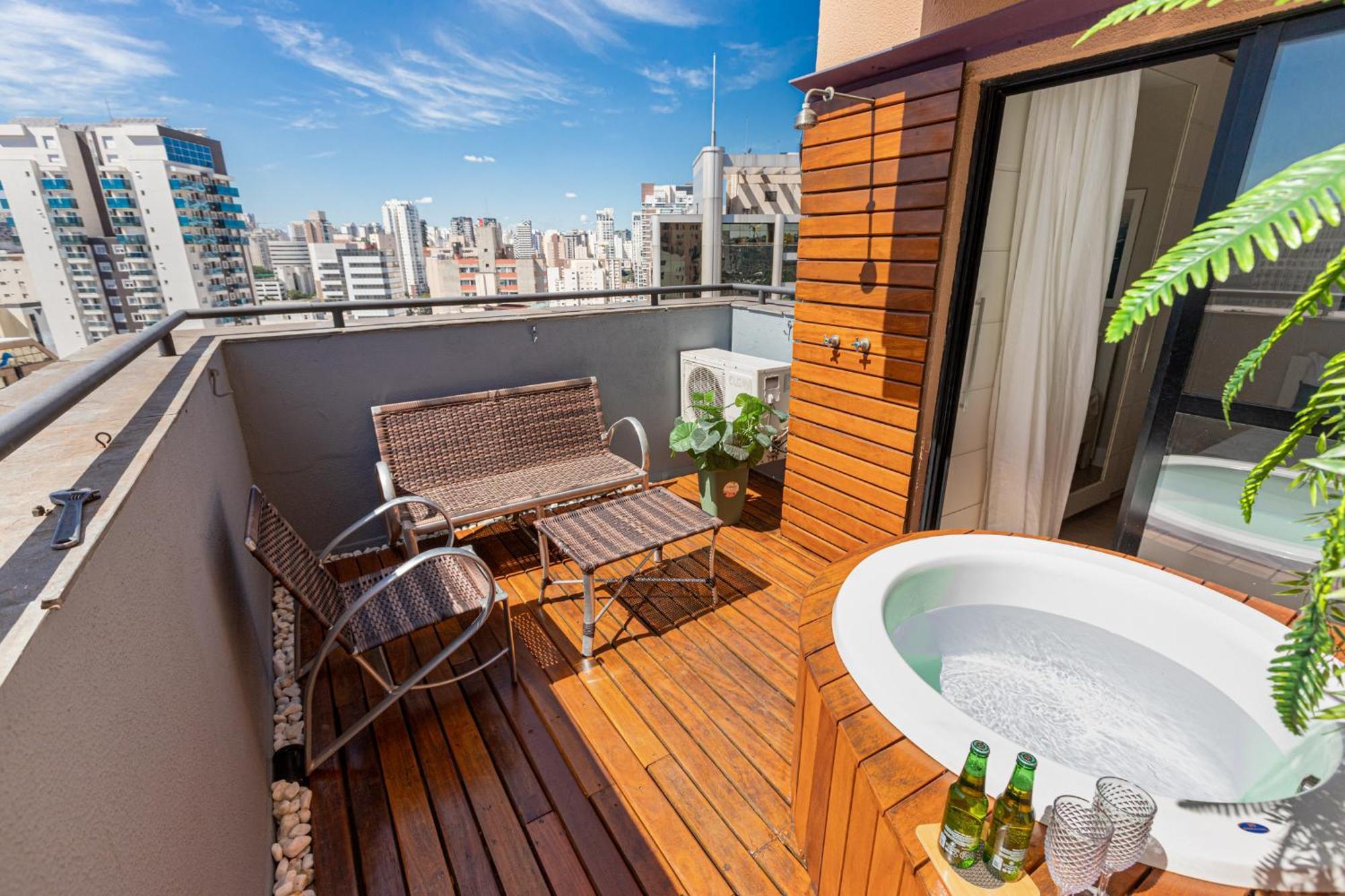 Easy Star - Apartamento Na Vila Olimpia Com Ofuro E Vista Incrivel - Te01H 圣保罗 外观 照片